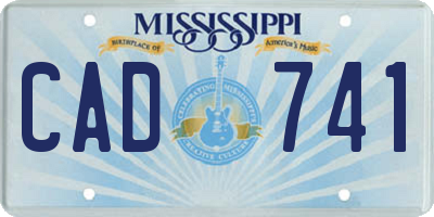 MS license plate CAD741