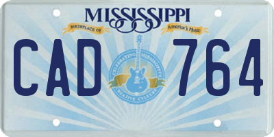 MS license plate CAD764