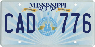 MS license plate CAD776