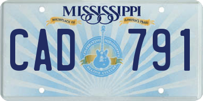 MS license plate CAD791