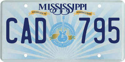 MS license plate CAD795