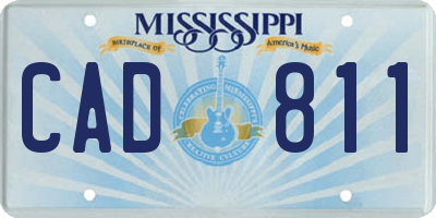 MS license plate CAD811