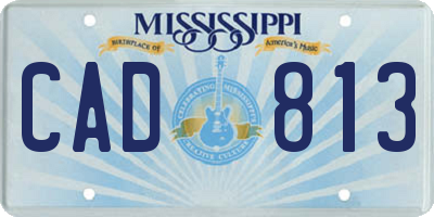 MS license plate CAD813