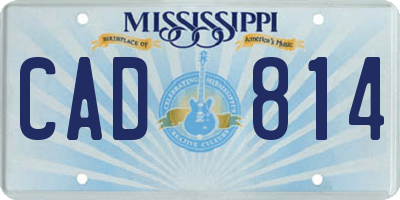 MS license plate CAD814