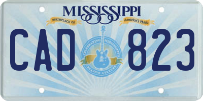 MS license plate CAD823