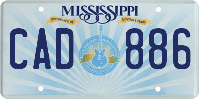 MS license plate CAD886