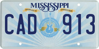 MS license plate CAD913