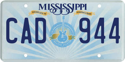MS license plate CAD944