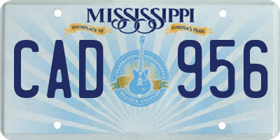 MS license plate CAD956