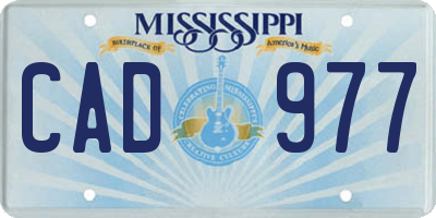 MS license plate CAD977