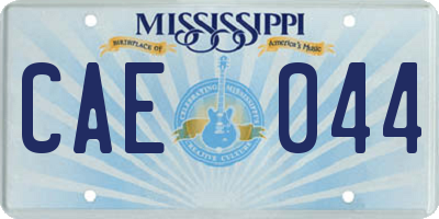 MS license plate CAE044