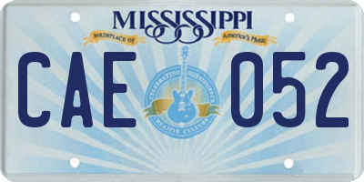 MS license plate CAE052