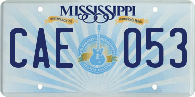 MS license plate CAE053
