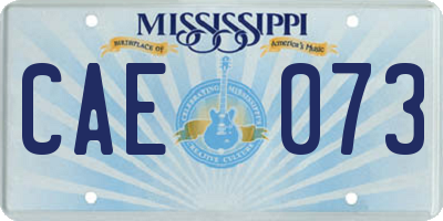 MS license plate CAE073