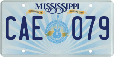 MS license plate CAE079