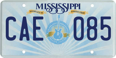 MS license plate CAE085