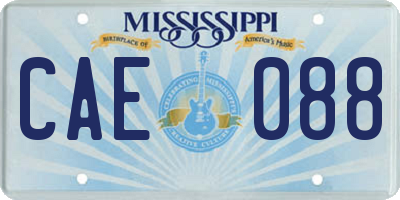 MS license plate CAE088