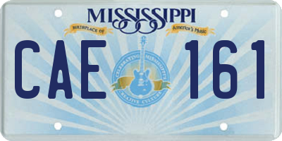 MS license plate CAE161