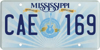 MS license plate CAE169