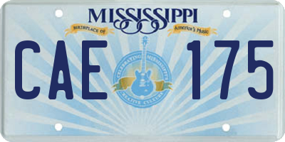 MS license plate CAE175