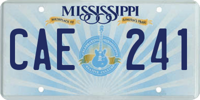 MS license plate CAE241