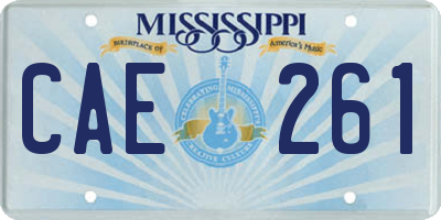 MS license plate CAE261