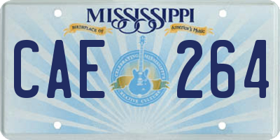 MS license plate CAE264