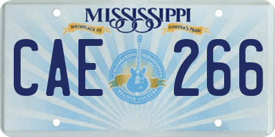 MS license plate CAE266