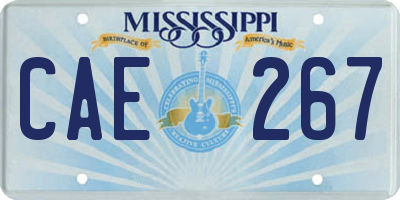 MS license plate CAE267