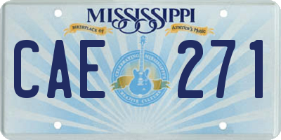 MS license plate CAE271