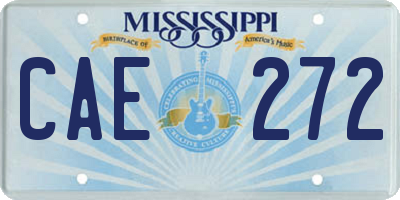 MS license plate CAE272