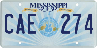 MS license plate CAE274
