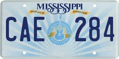 MS license plate CAE284