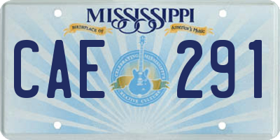 MS license plate CAE291