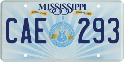 MS license plate CAE293