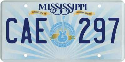 MS license plate CAE297
