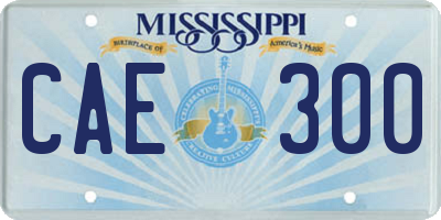 MS license plate CAE300