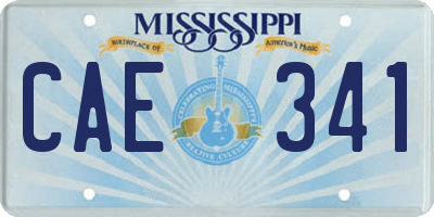 MS license plate CAE341