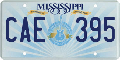 MS license plate CAE395