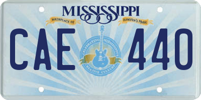 MS license plate CAE440