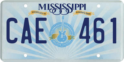 MS license plate CAE461