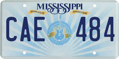 MS license plate CAE484