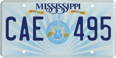 MS license plate CAE495