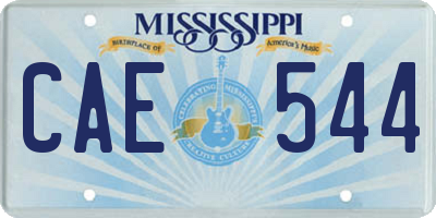 MS license plate CAE544