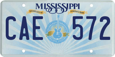 MS license plate CAE572