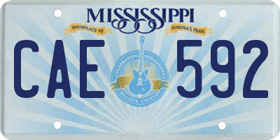 MS license plate CAE592