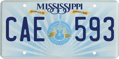 MS license plate CAE593
