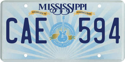 MS license plate CAE594