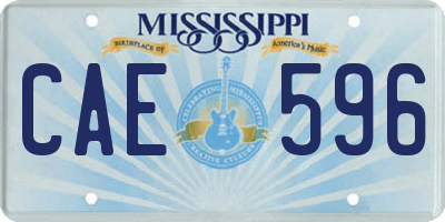 MS license plate CAE596
