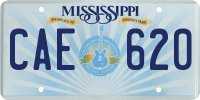 MS license plate CAE620